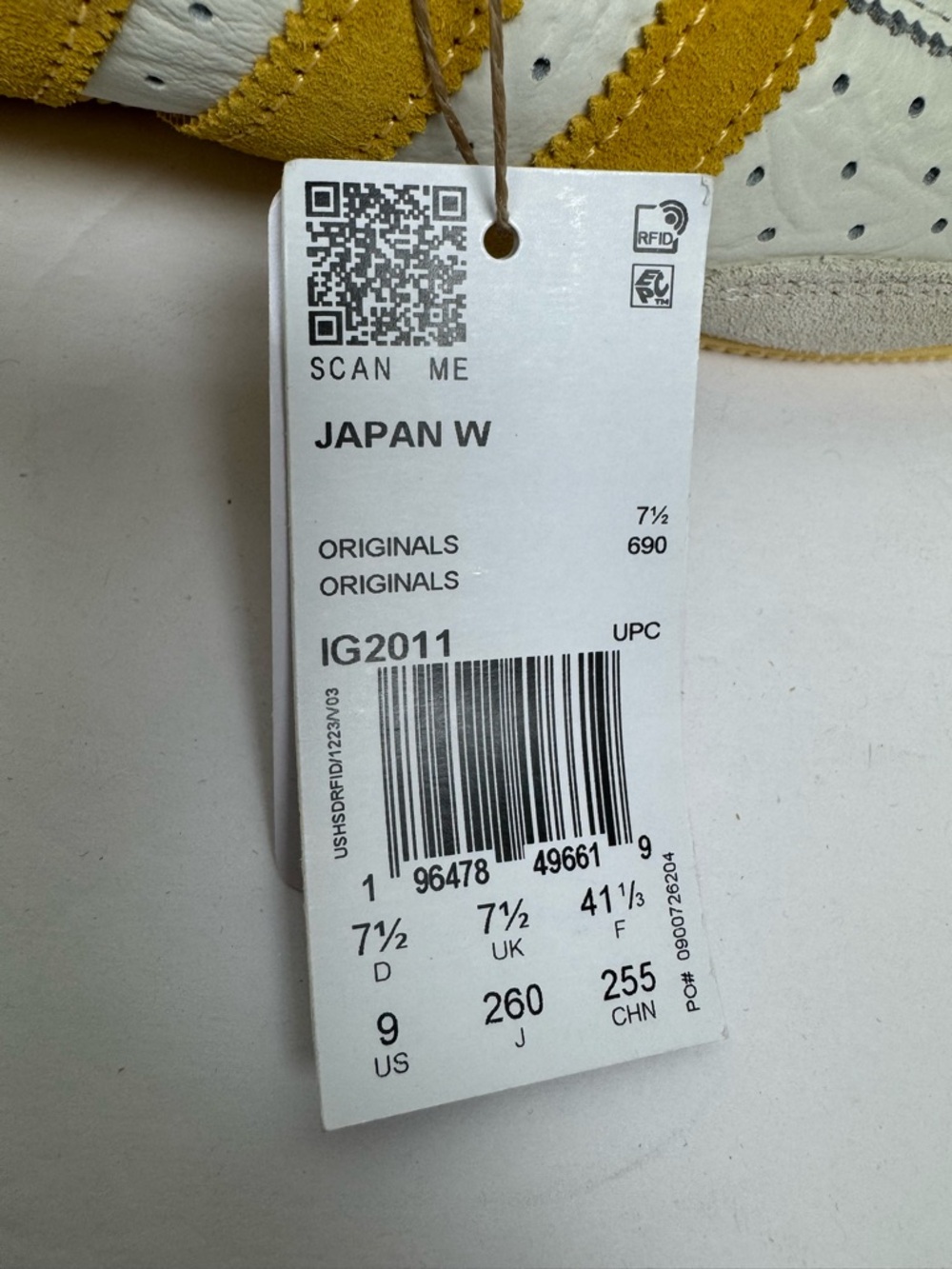 Adidas Originals Japan Women’s Sneaker in Cream and Yellow Size 9 NEW - Picture 16 of 16